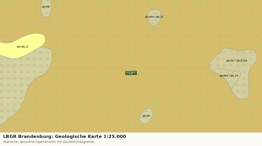 Statische Kartenansicht: LBGR Brandenburg: Geologische Karte 1:25.000
