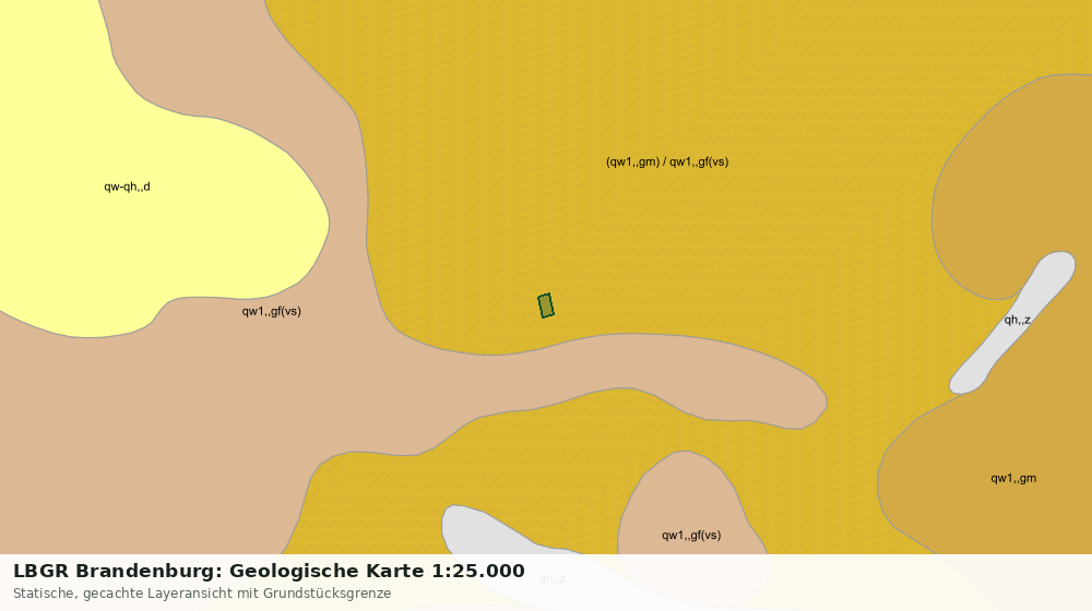 Statische Kartenansicht: LBGR Brandenburg: Geologische Karte 1:25.000