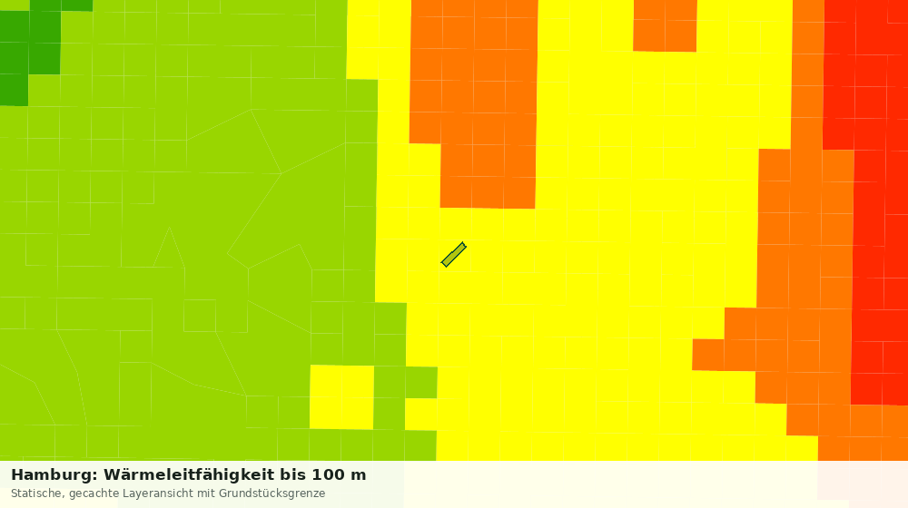 Statische Kartenansicht: Hamburg: Wärmeleitfähigkeit bis 100 m