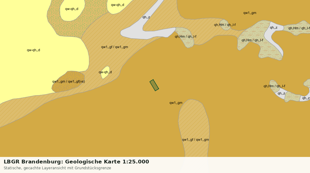 Statische Kartenansicht: LBGR Brandenburg: Geologische Karte 1:25.000