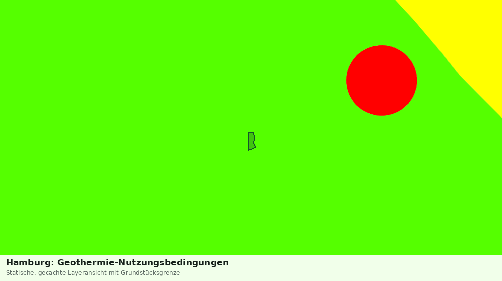Statische Kartenansicht: Hamburg: Geothermie-Nutzungsbedingungen