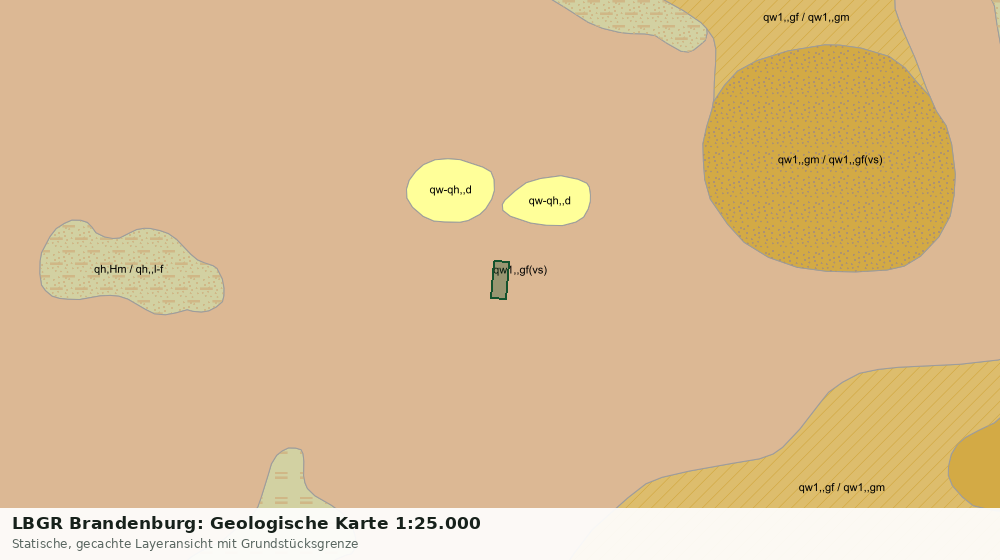 Statische Kartenansicht: LBGR Brandenburg: Geologische Karte 1:25.000