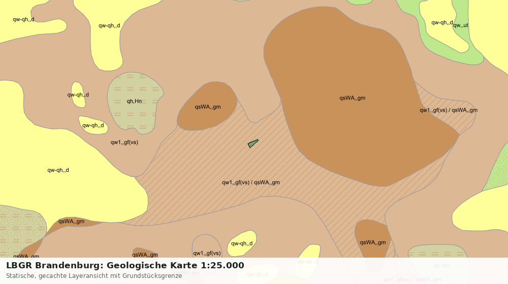 Statische Kartenansicht: LBGR Brandenburg: Geologische Karte 1:25.000