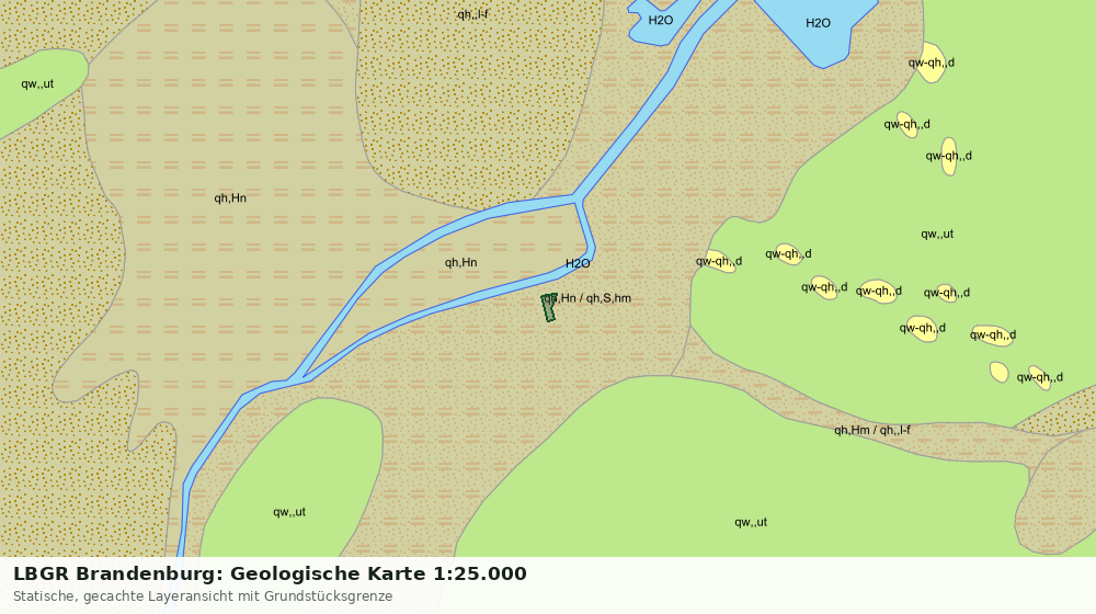 Statische Kartenansicht: LBGR Brandenburg: Geologische Karte 1:25.000