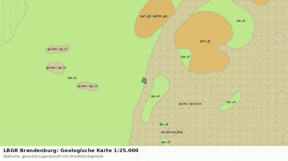 Statische Kartenansicht: LBGR Brandenburg: Geologische Karte 1:25.000