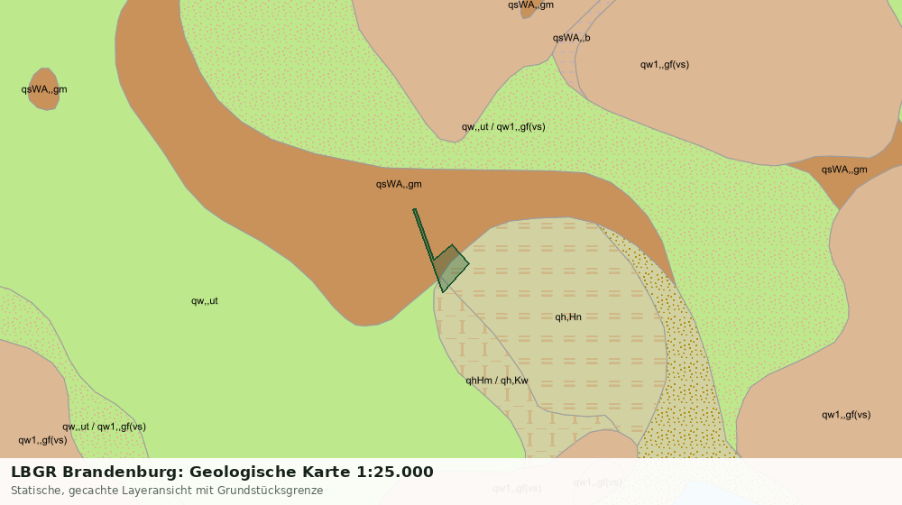 Statische Kartenansicht: LBGR Brandenburg: Geologische Karte 1:25.000