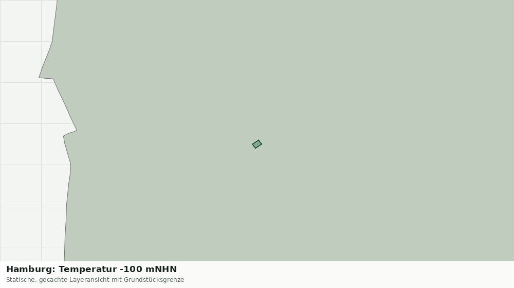 Statische Kartenansicht: Hamburg: Temperatur -100 mNHN