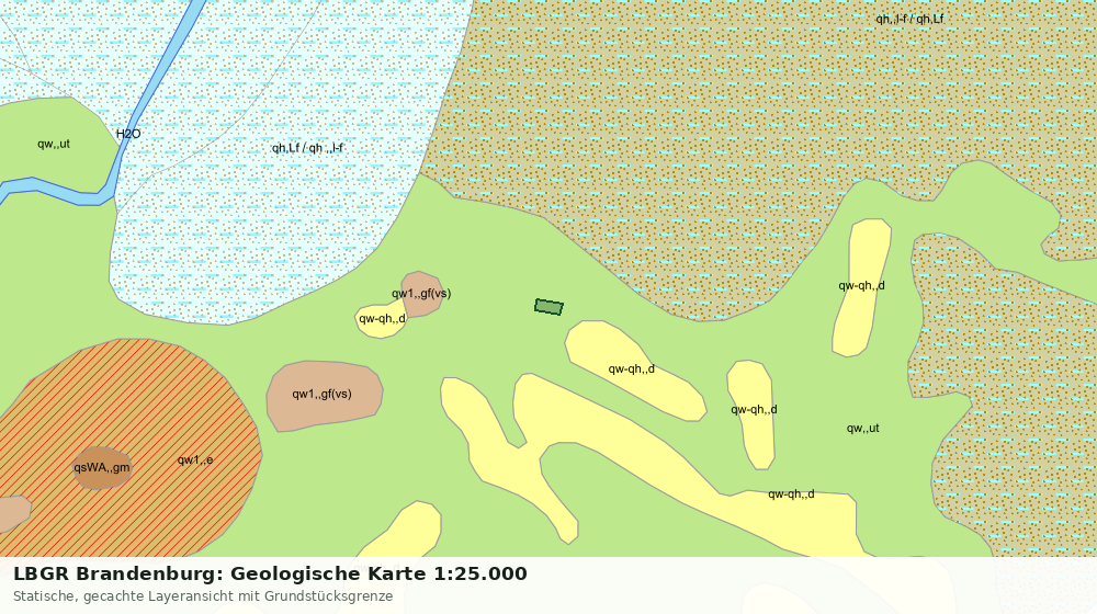 Statische Kartenansicht: LBGR Brandenburg: Geologische Karte 1:25.000