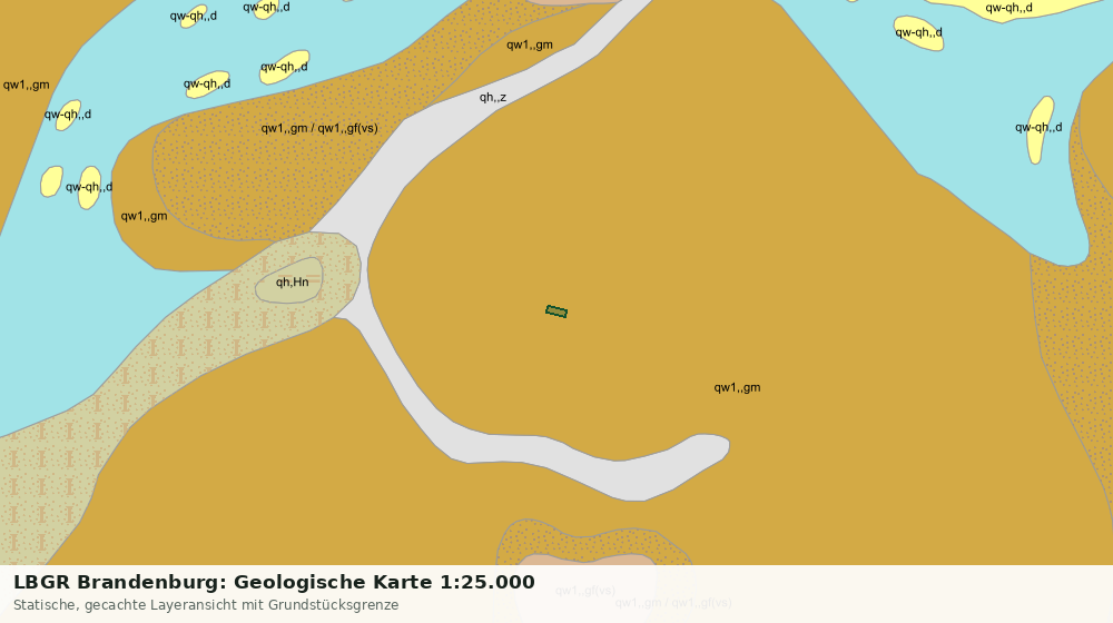 Statische Kartenansicht: LBGR Brandenburg: Geologische Karte 1:25.000