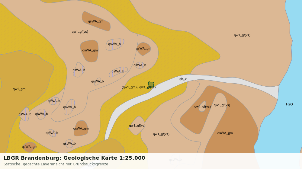 Statische Kartenansicht: LBGR Brandenburg: Geologische Karte 1:25.000