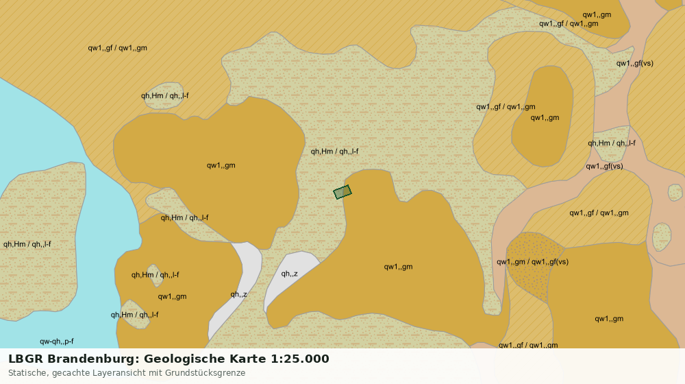 Statische Kartenansicht: LBGR Brandenburg: Geologische Karte 1:25.000
