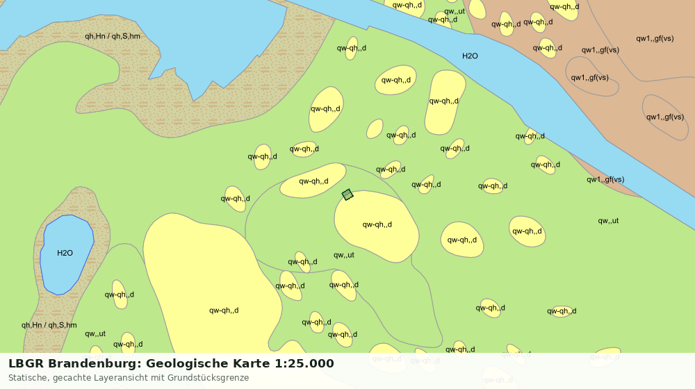 Statische Kartenansicht: LBGR Brandenburg: Geologische Karte 1:25.000