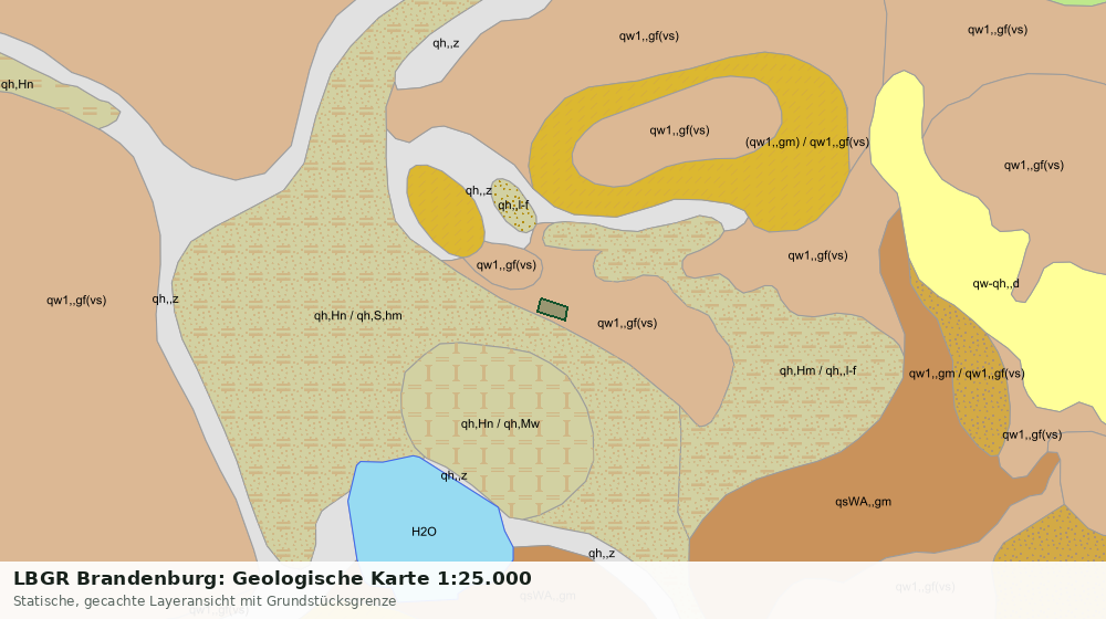 Statische Kartenansicht: LBGR Brandenburg: Geologische Karte 1:25.000