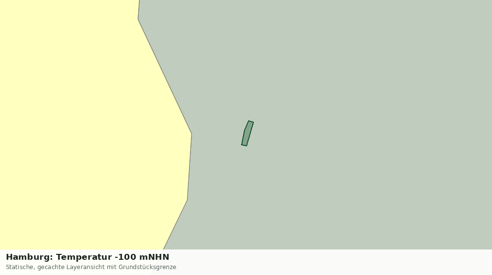Statische Kartenansicht: Hamburg: Temperatur -100 mNHN
