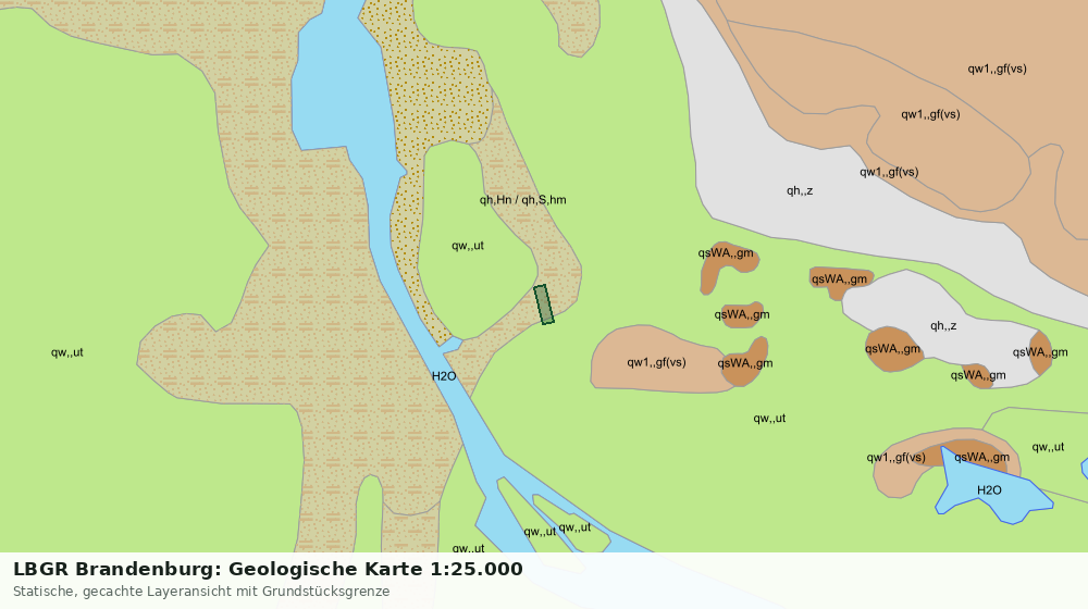 Statische Kartenansicht: LBGR Brandenburg: Geologische Karte 1:25.000