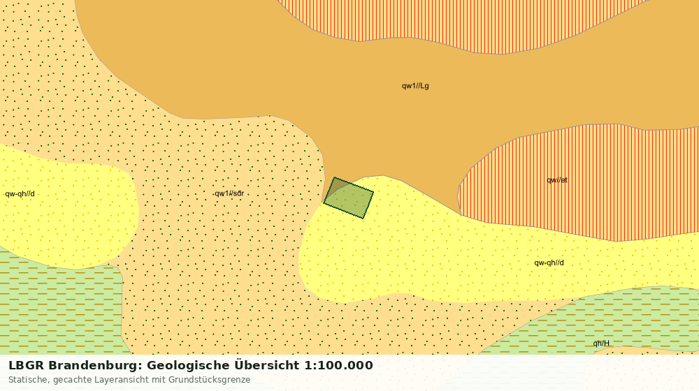 Statische Kartenansicht: LBGR Brandenburg: Geologische Übersicht 1:100.000