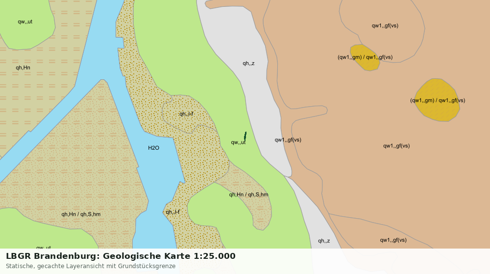 Statische Kartenansicht: LBGR Brandenburg: Geologische Karte 1:25.000