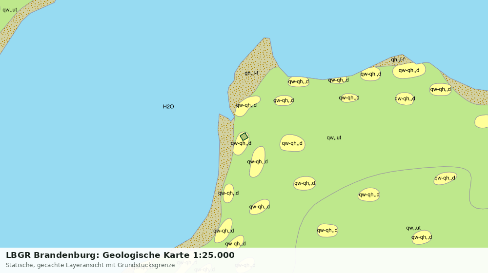 Statische Kartenansicht: LBGR Brandenburg: Geologische Karte 1:25.000