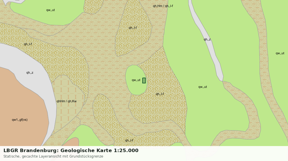 Statische Kartenansicht: LBGR Brandenburg: Geologische Karte 1:25.000