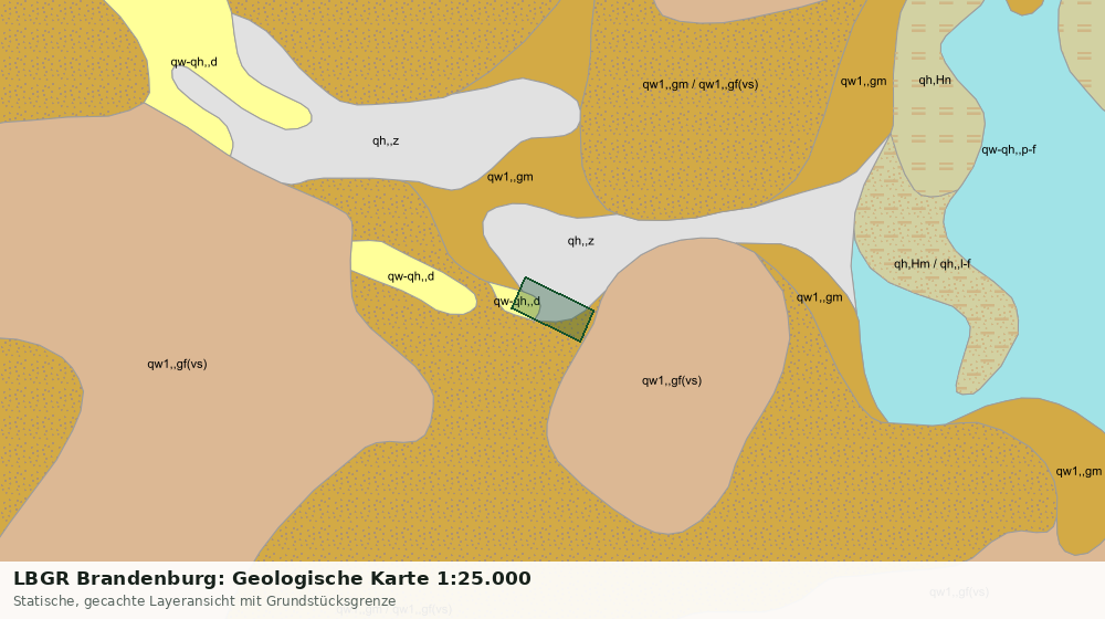 Statische Kartenansicht: LBGR Brandenburg: Geologische Karte 1:25.000