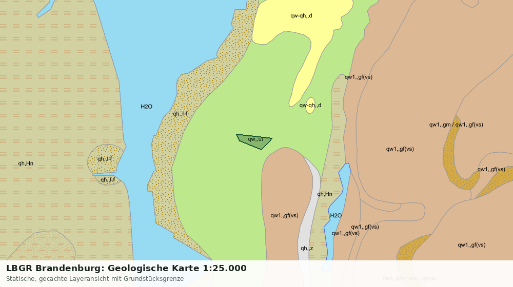 Statische Kartenansicht: LBGR Brandenburg: Geologische Karte 1:25.000
