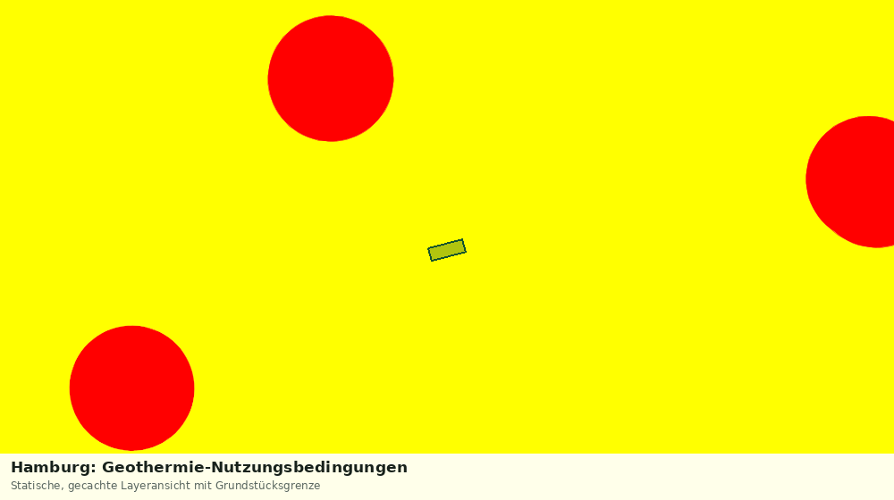 Statische Kartenansicht: Hamburg: Geothermie-Nutzungsbedingungen
