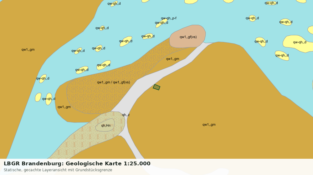 Statische Kartenansicht: LBGR Brandenburg: Geologische Karte 1:25.000