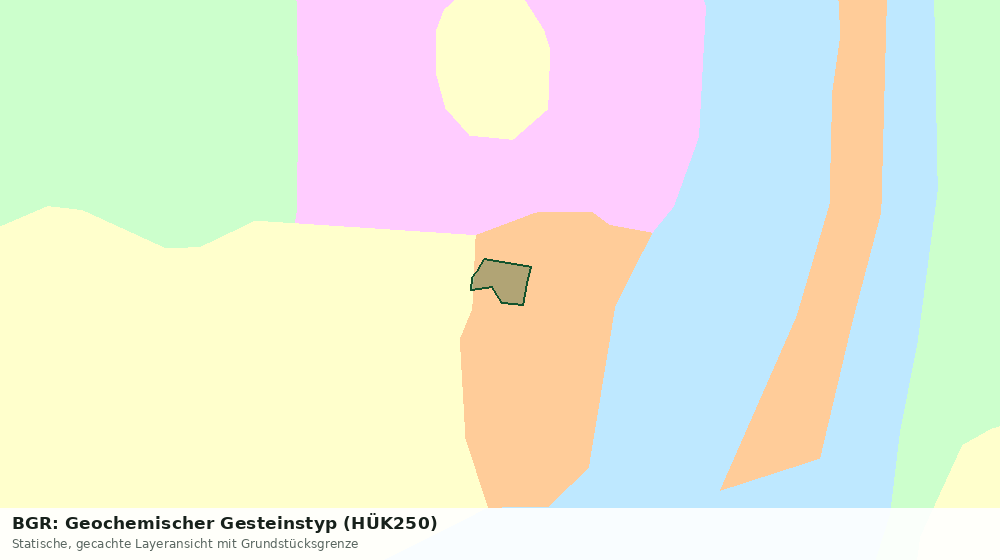 Statische Kartenansicht: BGR: Geochemischer Gesteinstyp (HÜK250)