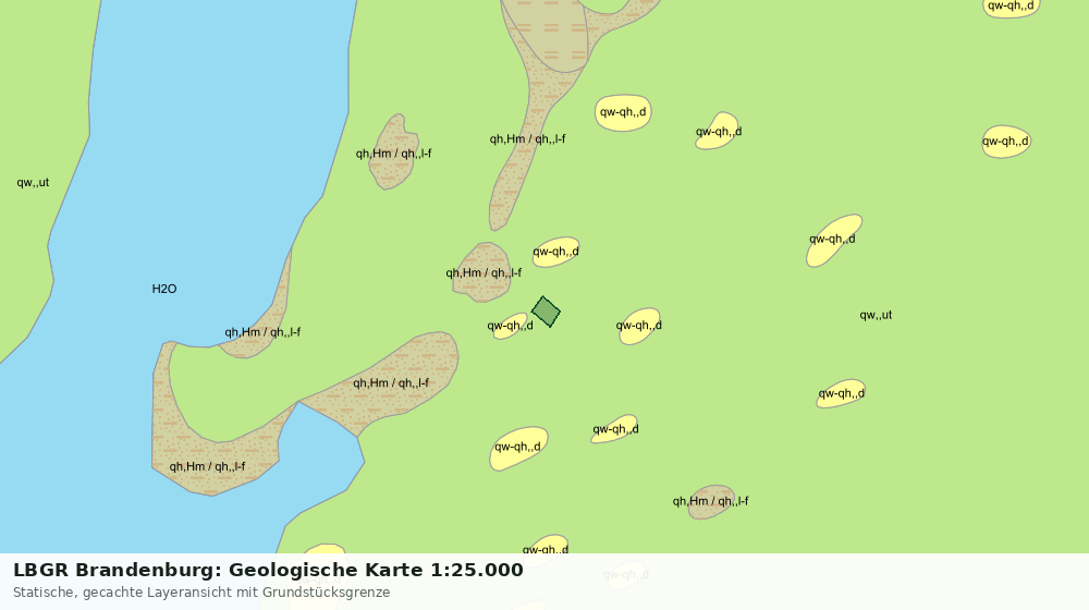 Statische Kartenansicht: LBGR Brandenburg: Geologische Karte 1:25.000