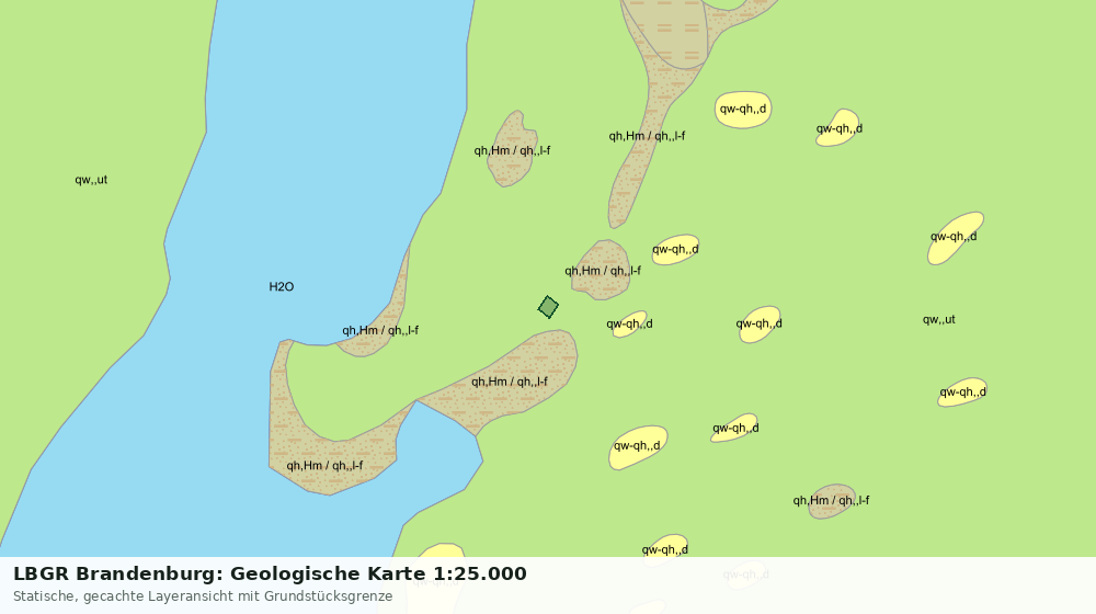 Statische Kartenansicht: LBGR Brandenburg: Geologische Karte 1:25.000