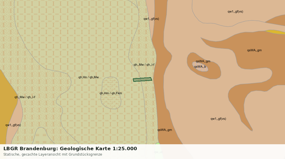 Statische Kartenansicht: LBGR Brandenburg: Geologische Karte 1:25.000