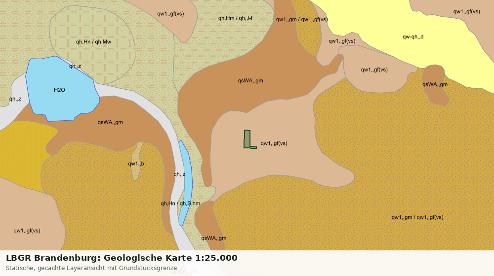 Statische Kartenansicht: LBGR Brandenburg: Geologische Karte 1:25.000