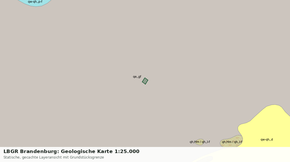 Statische Kartenansicht: LBGR Brandenburg: Geologische Karte 1:25.000
