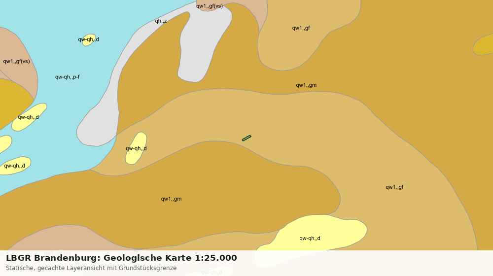 Statische Kartenansicht: LBGR Brandenburg: Geologische Karte 1:25.000