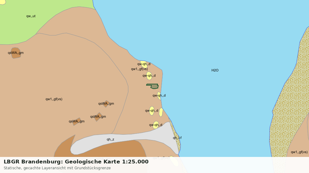 Statische Kartenansicht: LBGR Brandenburg: Geologische Karte 1:25.000