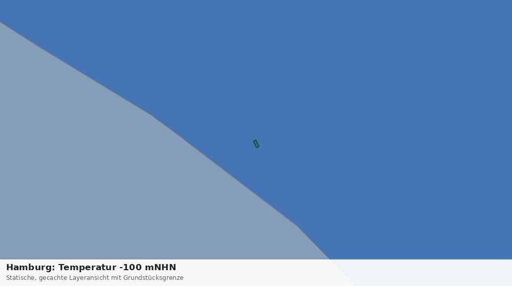 Statische Kartenansicht: Hamburg: Temperatur -100 mNHN
