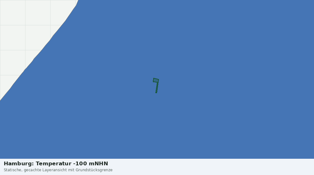 Statische Kartenansicht: Hamburg: Temperatur -100 mNHN
