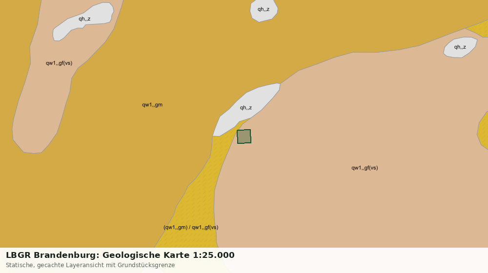 Statische Kartenansicht: LBGR Brandenburg: Geologische Karte 1:25.000
