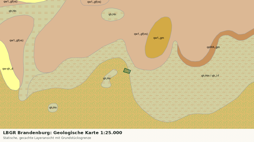Statische Kartenansicht: LBGR Brandenburg: Geologische Karte 1:25.000
