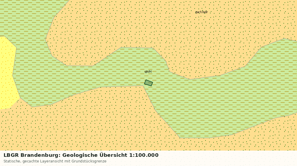 Statische Kartenansicht: LBGR Brandenburg: Geologische Übersicht 1:100.000