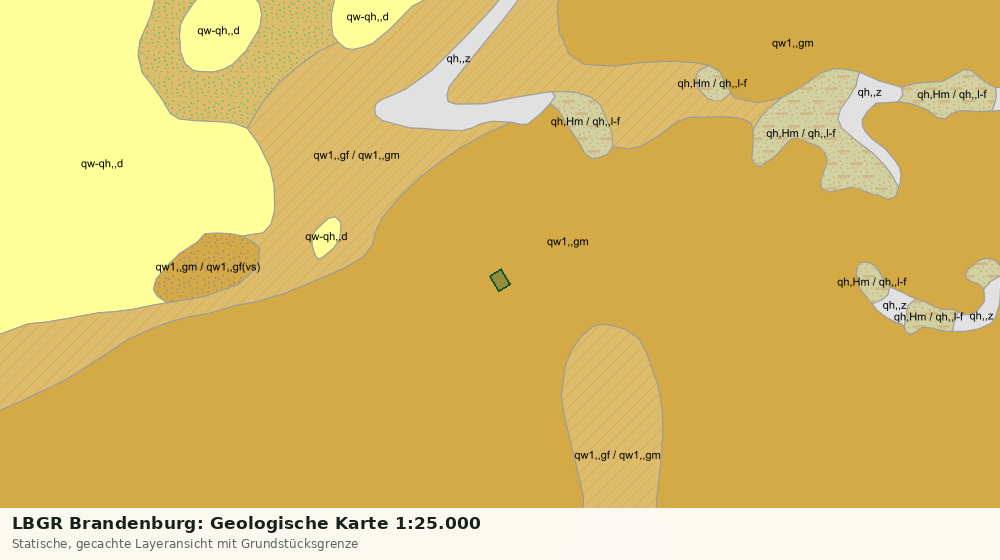 Statische Kartenansicht: LBGR Brandenburg: Geologische Karte 1:25.000