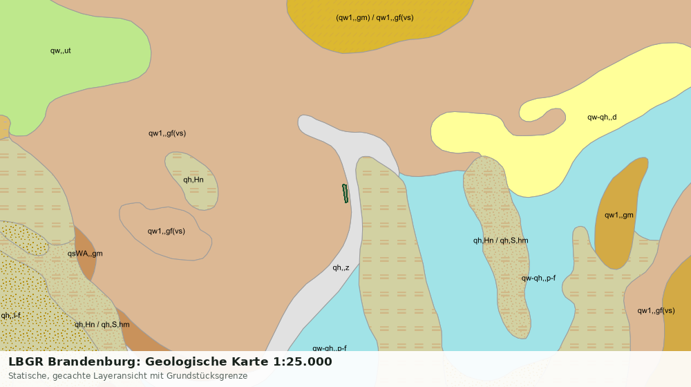 Statische Kartenansicht: LBGR Brandenburg: Geologische Karte 1:25.000