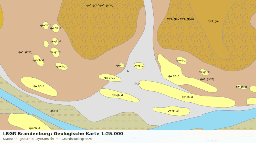 Statische Kartenansicht: LBGR Brandenburg: Geologische Karte 1:25.000