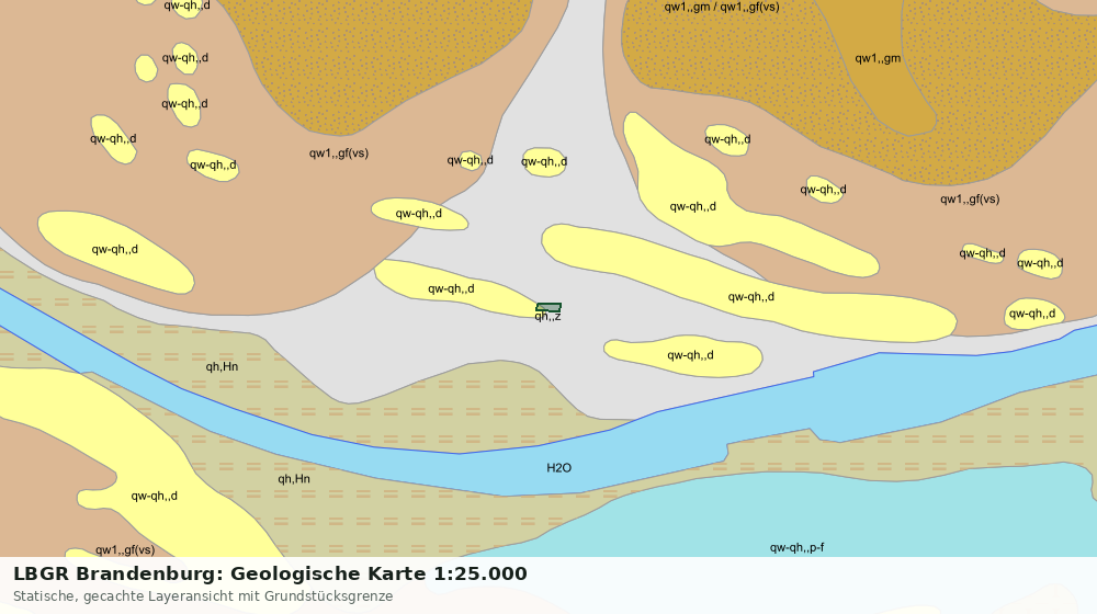 Statische Kartenansicht: LBGR Brandenburg: Geologische Karte 1:25.000