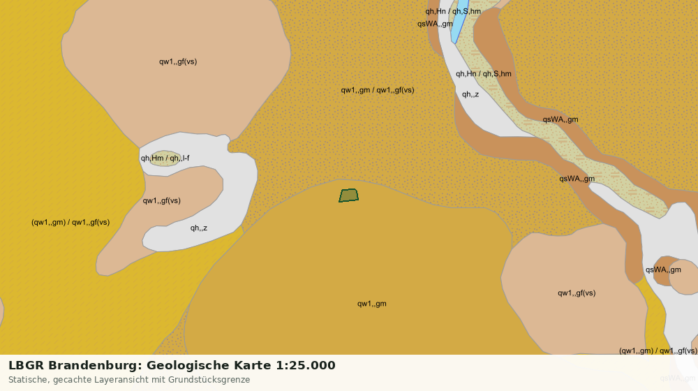 Statische Kartenansicht: LBGR Brandenburg: Geologische Karte 1:25.000