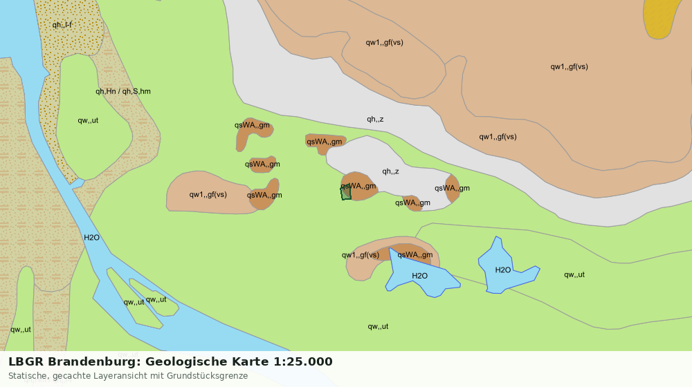 Statische Kartenansicht: LBGR Brandenburg: Geologische Karte 1:25.000