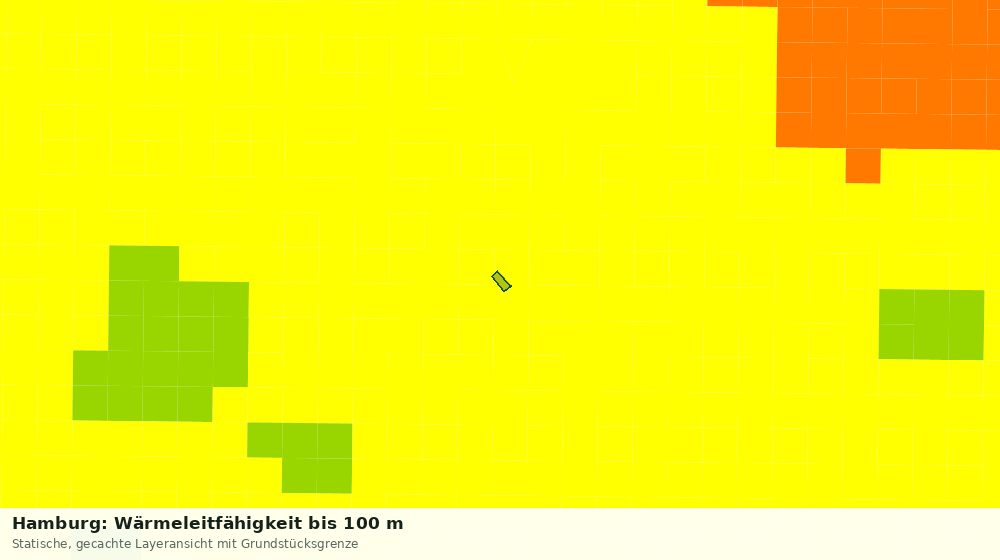 Statische Kartenansicht: Hamburg: Wärmeleitfähigkeit bis 100 m