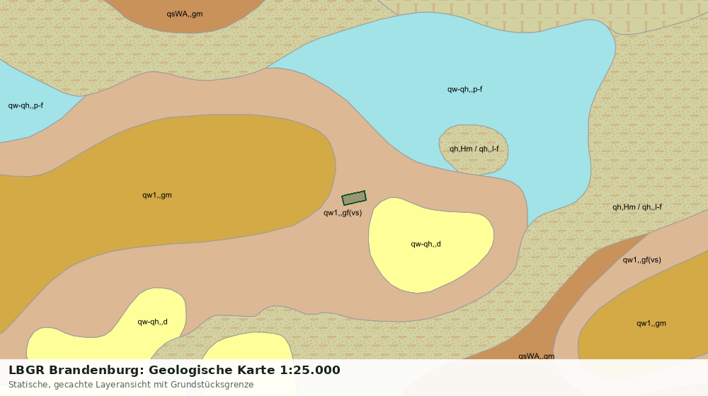Statische Kartenansicht: LBGR Brandenburg: Geologische Karte 1:25.000