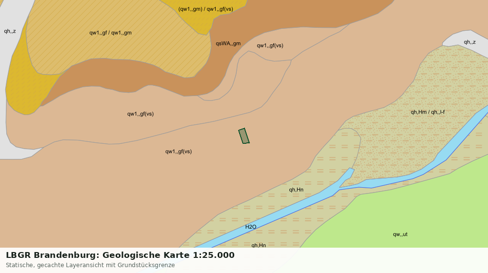 Statische Kartenansicht: LBGR Brandenburg: Geologische Karte 1:25.000