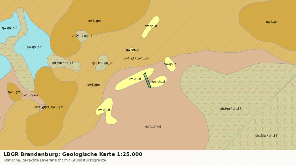 Statische Kartenansicht: LBGR Brandenburg: Geologische Karte 1:25.000
